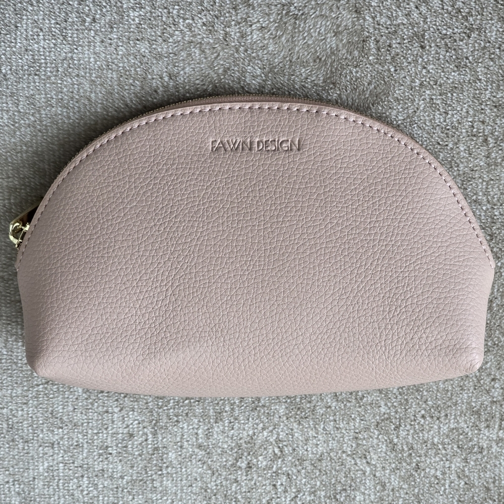 Fawn Design Mini Backpack Diaper Bag & Cosmetic Case- Warm Blush Pink - Picture 13 of 15